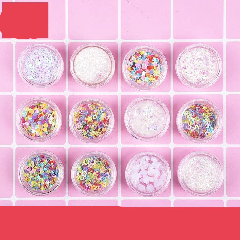 DIY 12 Farben Glitzerset