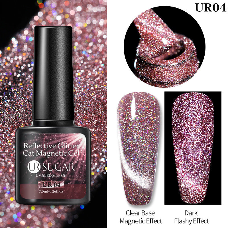 Laser Cat Eye Gel Nagellack Maniküre Crystal Diamond In The Debris Cat Eye Gel Polish