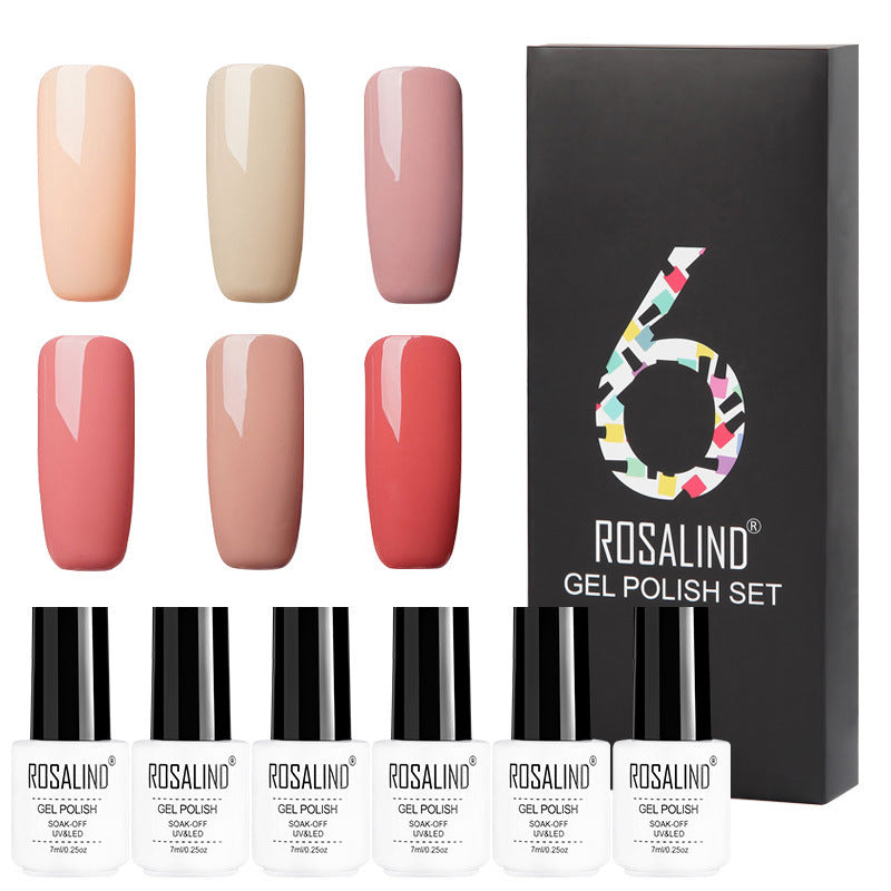 6 Farben Set Einfarbig Gel Polish Set Nagellack Geschenkbox Maniküre