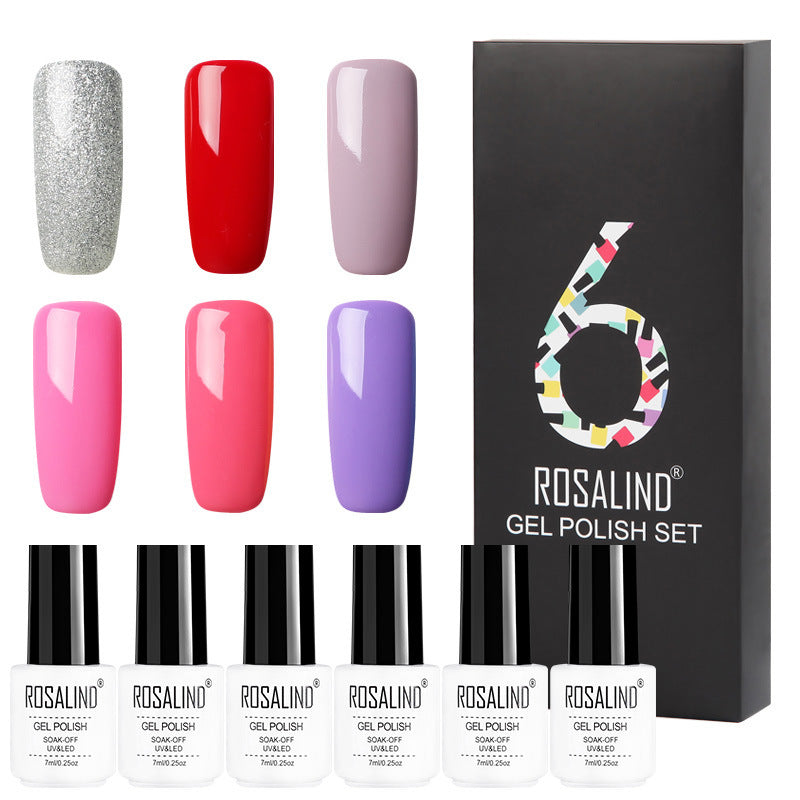 6 Farben Set Einfarbig Gel Polish Set Nagellack Geschenkbox Maniküre