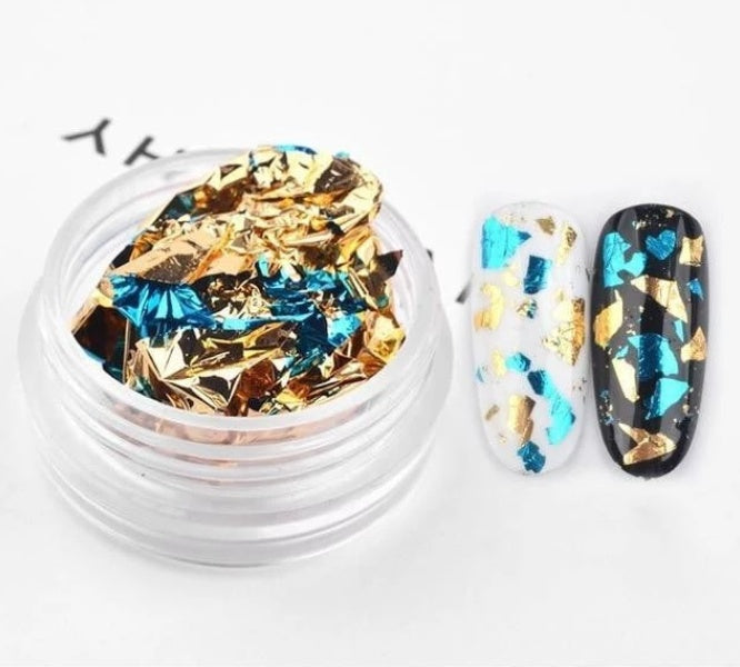 Nagel-Alufolienfragment Nagelschmuck