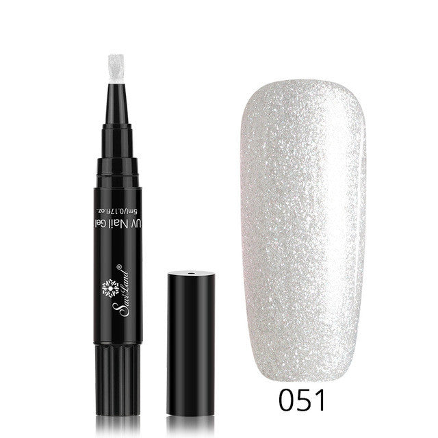 3 in 1 Gel Nagellack Stift Glitter One Step Nail Art Gel Polish Hybrid