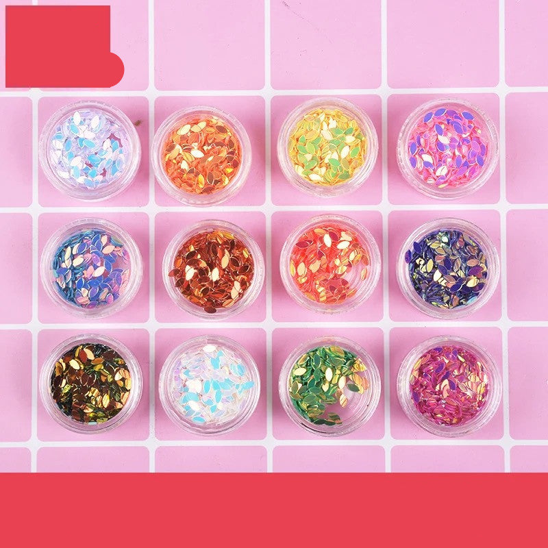 DIY 12 Farben Glitzerset
