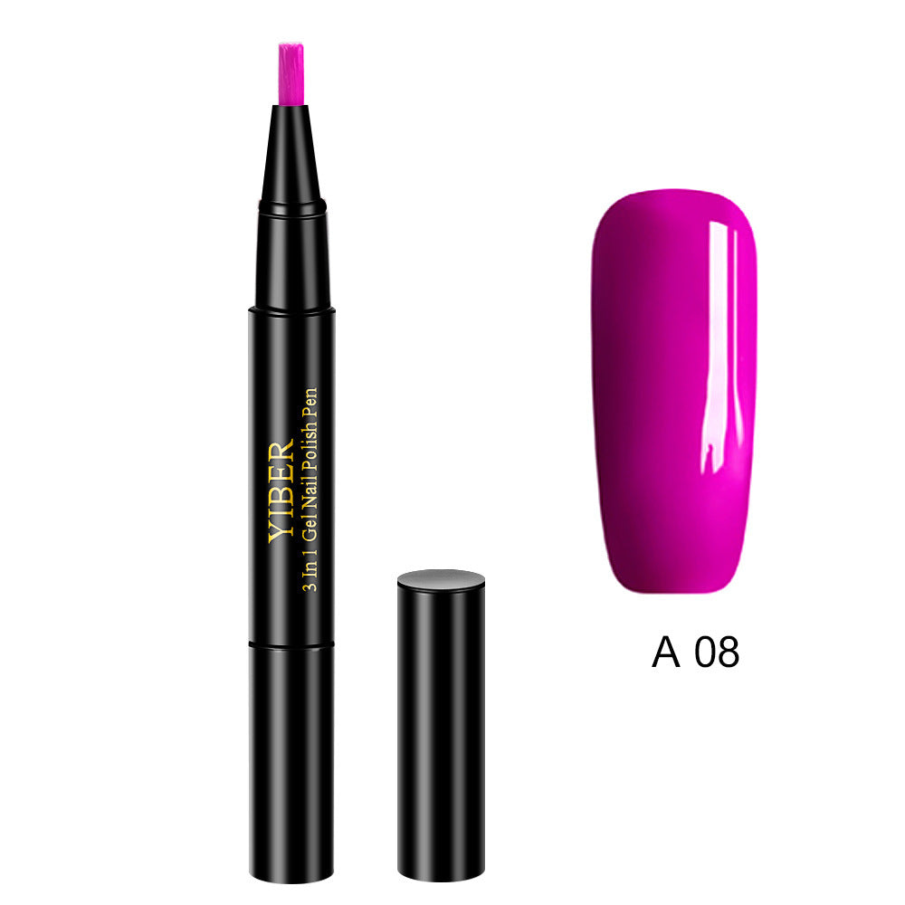 3 in 1 Gel Nagellack Stift Glitter One Step Nail Art Gel Polish Hybrid