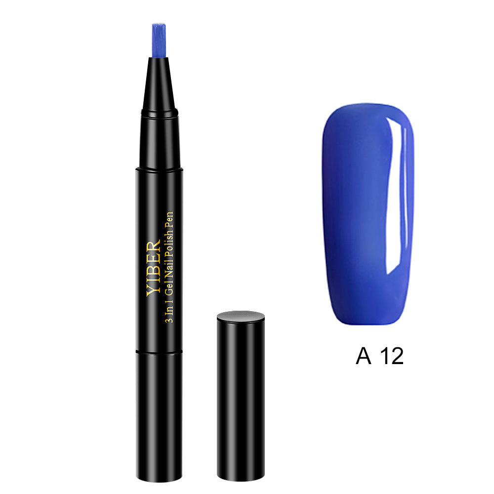 3 in 1 Gel Nagellack Stift Glitter One Step Nail Art Gel Polish Hybrid