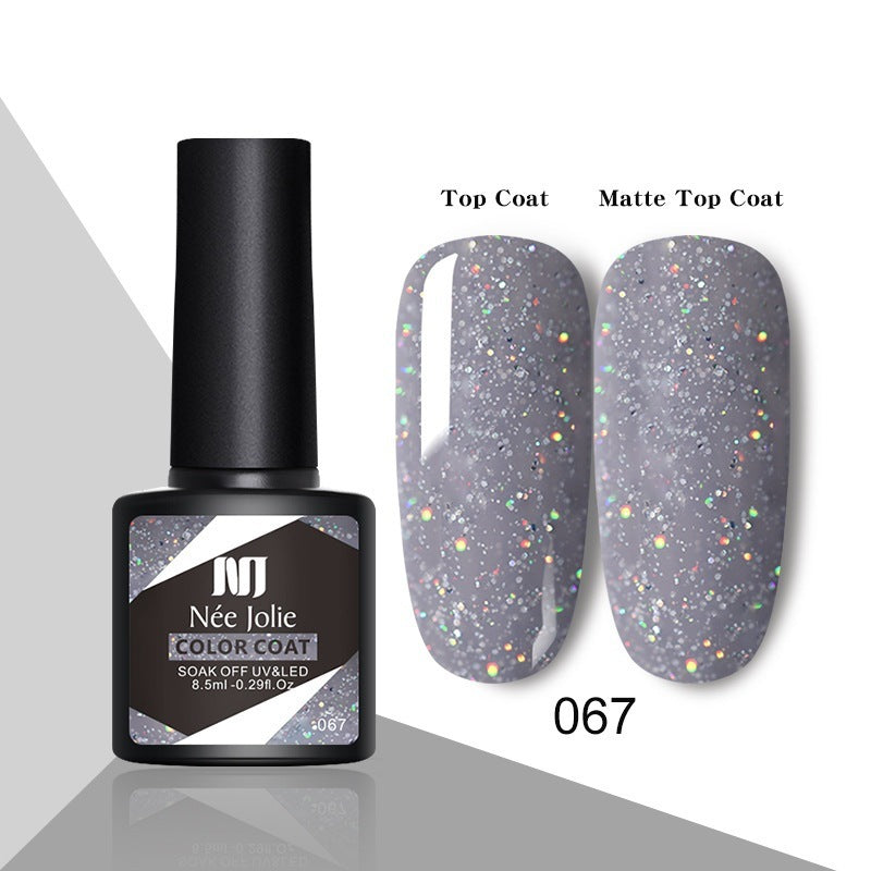 Glitzernder reflektierender Gel-Nagellack, Weihnachtsrot, UV