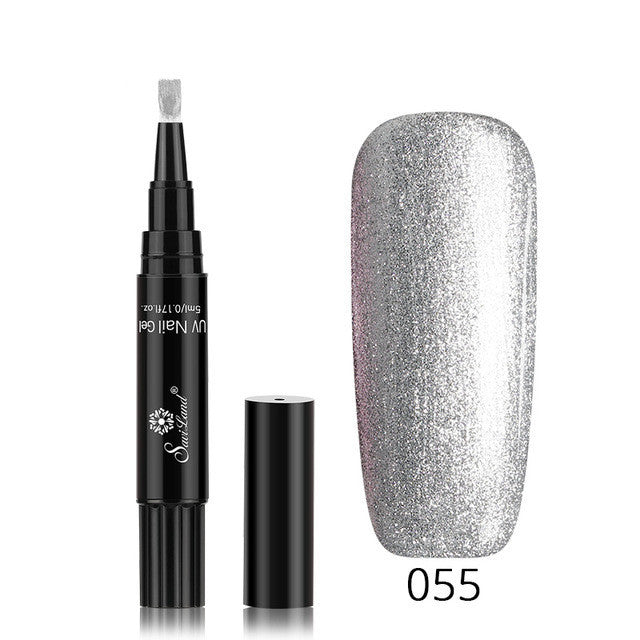 3 in 1 Gel Nagellack Stift Glitter One Step Nail Art Gel Polish Hybrid