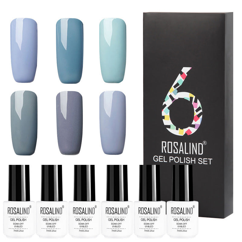 6 Farben Set Einfarbig Gel Polish Set Nagellack Geschenkbox Maniküre