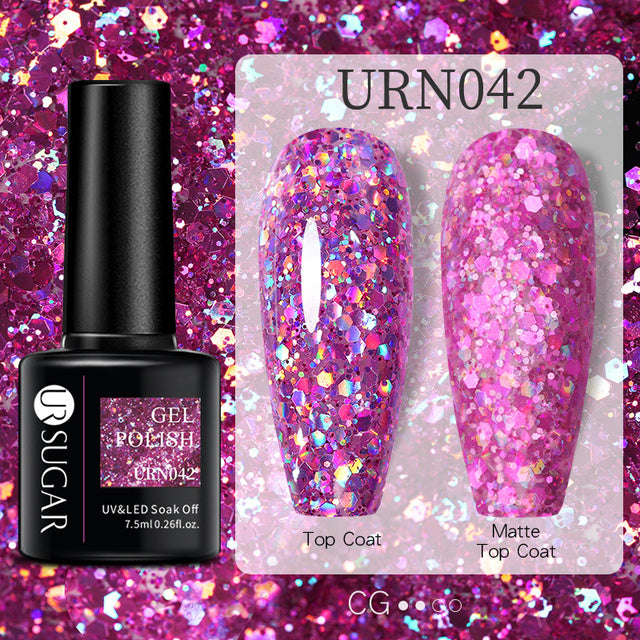 Schwarz Weiß Rot Glitter Farbe Gel Nagellack Matt