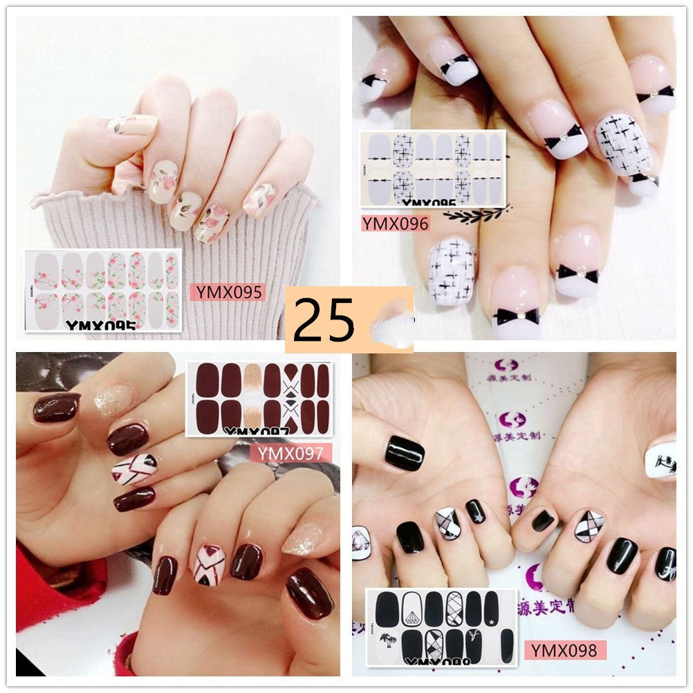 Leoparden- und Glitzer-Nagelsticker – YMX Designserie, Selbstklebende Nail Wraps