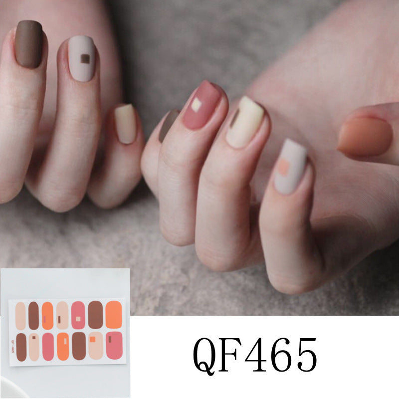 Bunte selbstklebende Nagelsticker – Modernes Design für DIY-Maniküre