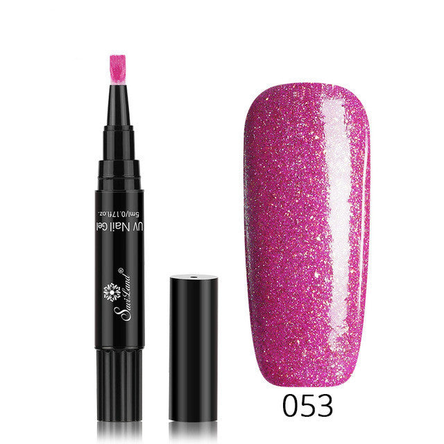 3 in 1 Gel Nagellack Stift Glitter One Step Nail Art Gel Polish Hybrid