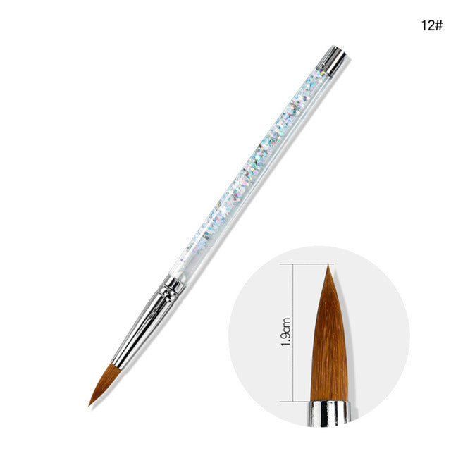7 Größen Nail Art Pinsel für Acrylpulver Nylon Maniküre