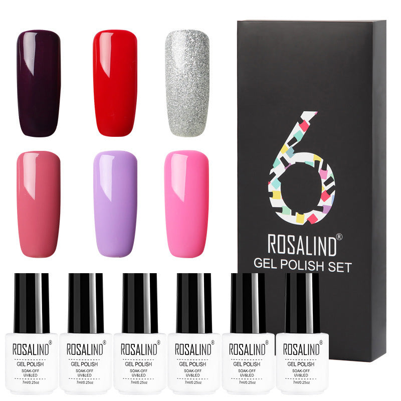 6 Farben Set Einfarbig Gel Polish Set Nagellack Geschenkbox Maniküre