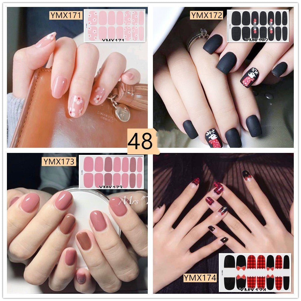Leoparden- und Glitzer-Nagelsticker – YMX Designserie, Selbstklebende Nail Wraps