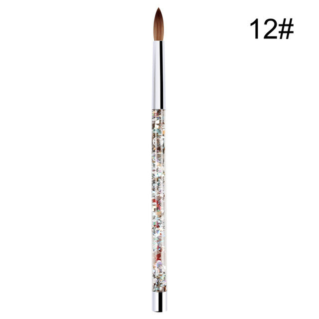7 Größen Nail Art Pinsel für Acrylpulver Nylon Maniküre