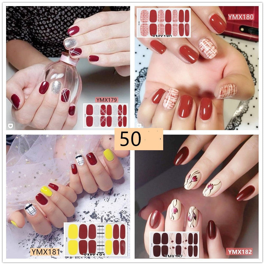 Leoparden- und Glitzer-Nagelsticker – YMX Designserie, Selbstklebende Nail Wraps
