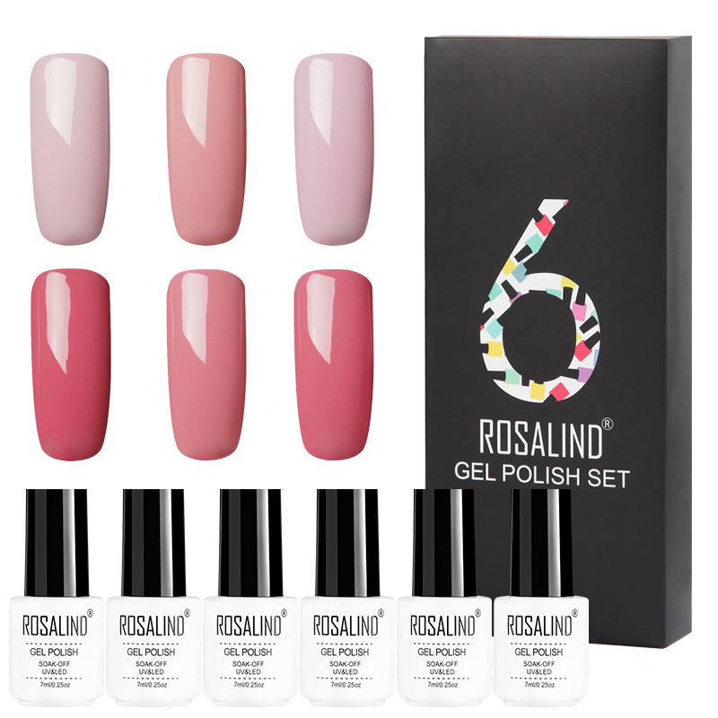 6 Farben Set Einfarbig Gel Polish Set Nagellack Geschenkbox Maniküre