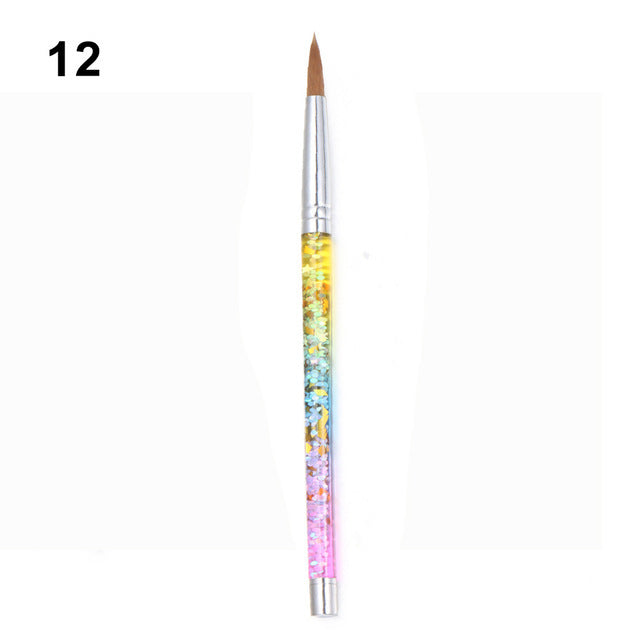 7 Größen Nail Art Pinsel für Acrylpulver Nylon Maniküre