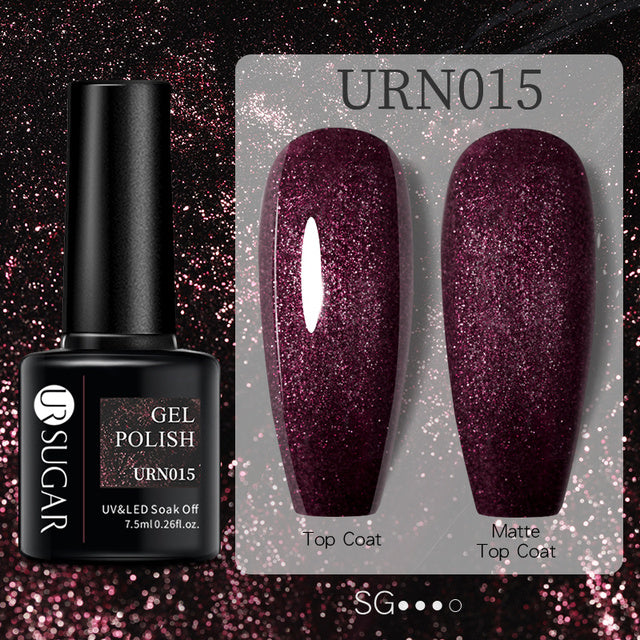 Schwarz Weiß Rot Glitter Farbe Gel Nagellack Matt