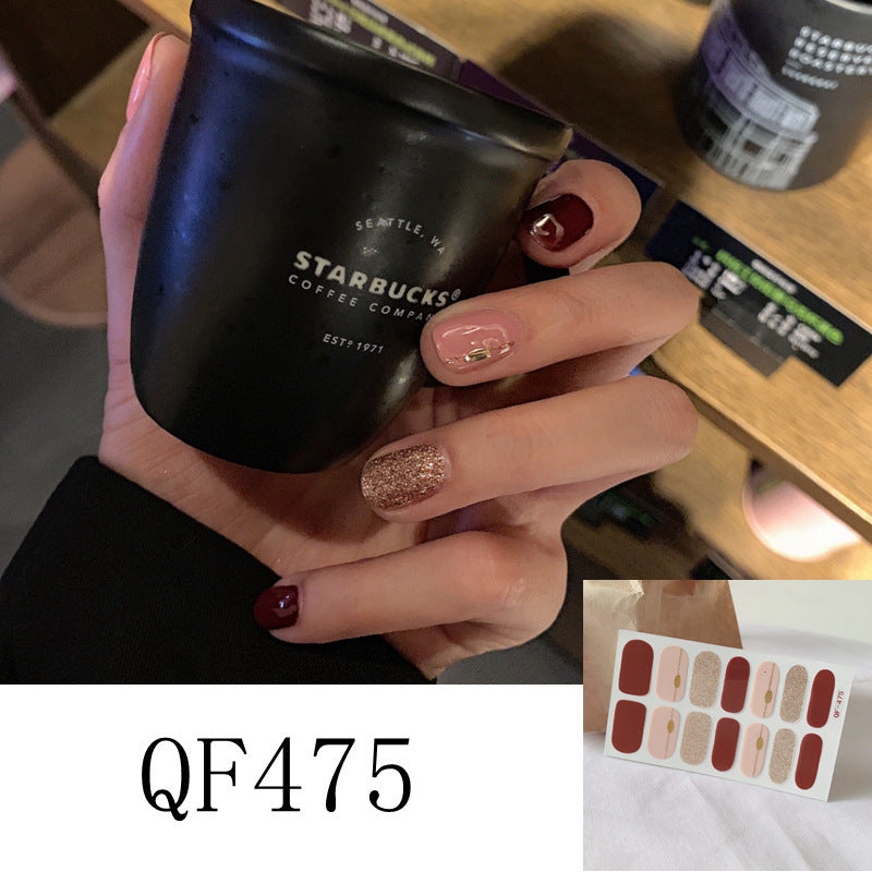 Bunte selbstklebende Nagelsticker – Modernes Design für DIY-Maniküre
