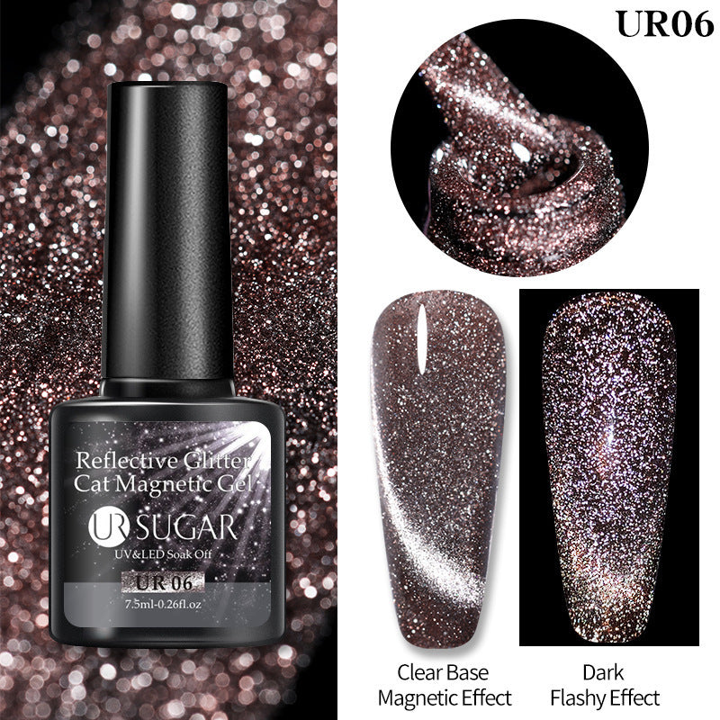 Laser Cat Eye Gel Nagellack Maniküre Crystal Diamond In The Debris Cat Eye Gel Polish