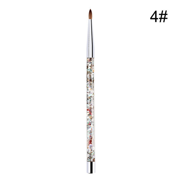 7 Größen Nail Art Pinsel für Acrylpulver Nylon Maniküre