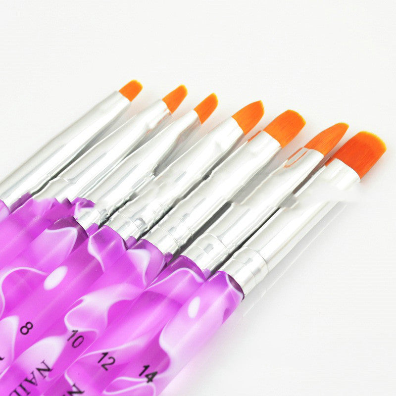 Künstliche Nägel breite Bürste aus einer Reihe von Penshaped Bürsten Phototherapie Nagel bürste 7 Pack