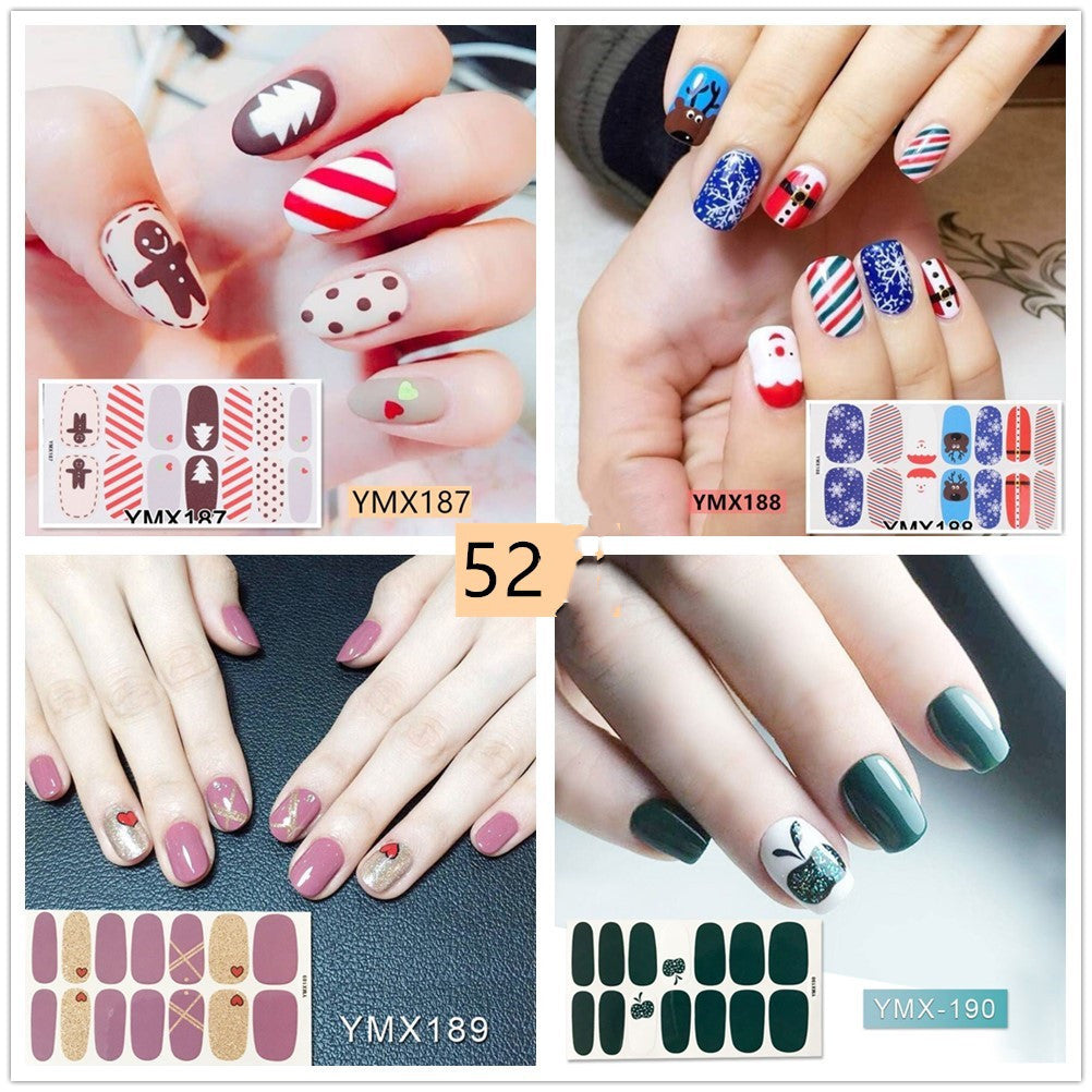 Leoparden- und Glitzer-Nagelsticker – YMX Designserie, Selbstklebende Nail Wraps