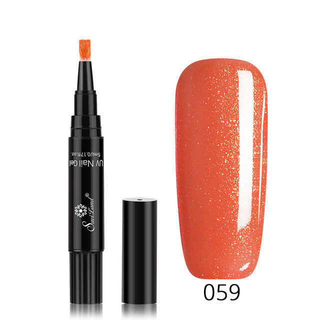3 in 1 Gel Nagellack Stift Glitter One Step Nail Art Gel Polish Hybrid