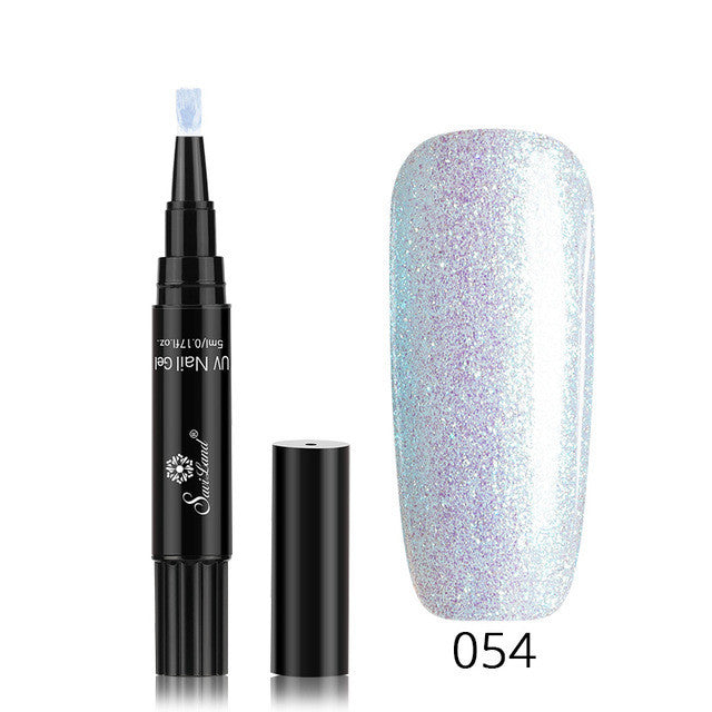 3 in 1 Gel Nagellack Stift Glitter One Step Nail Art Gel Polish Hybrid