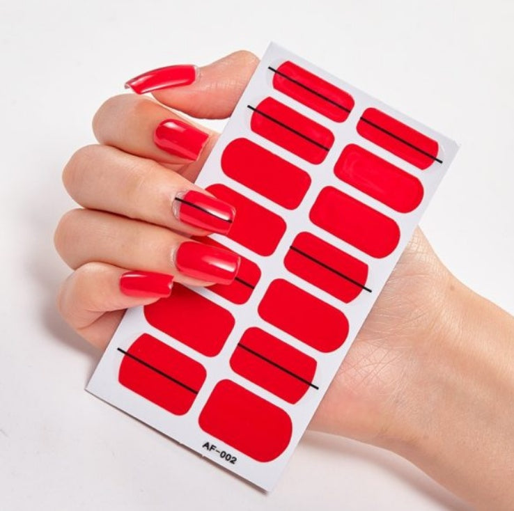 Selbstklebende Nagelsticker – 40 Designs, Farbmix | Gel-Look für Zuhause