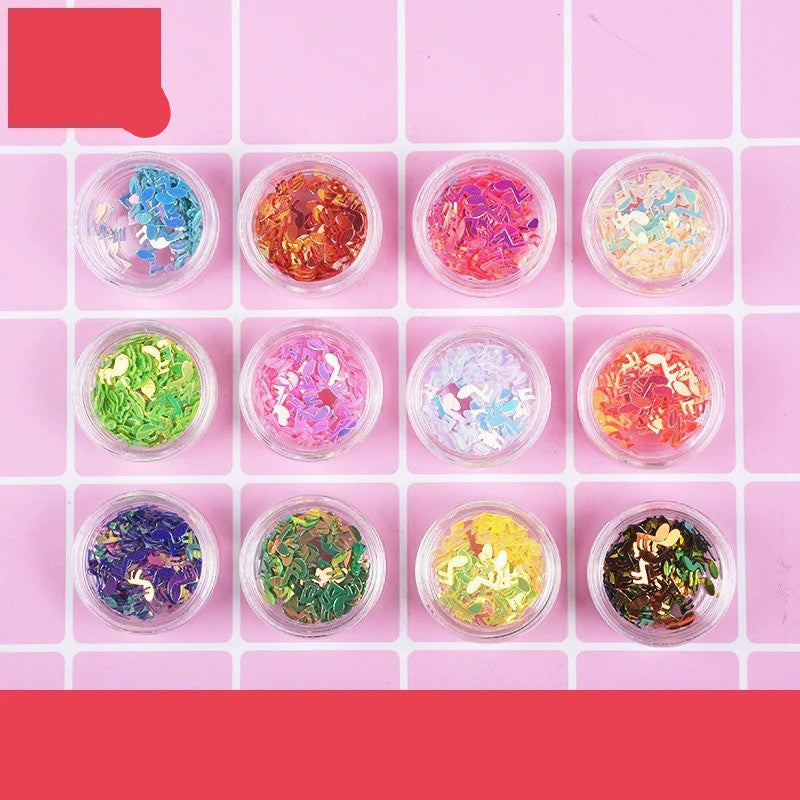 DIY 12 Farben Glitzerset