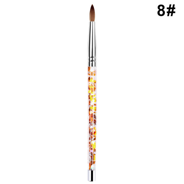 7 Größen Nail Art Pinsel für Acrylpulver Nylon Maniküre