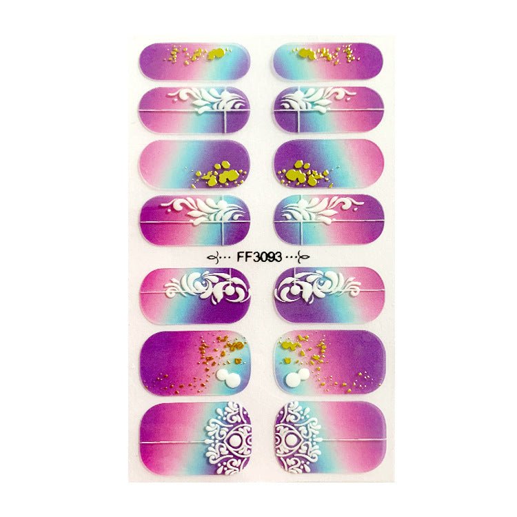3D Kristall Nagelsticker – Selbstklebende Nail Wraps im Relief-Design