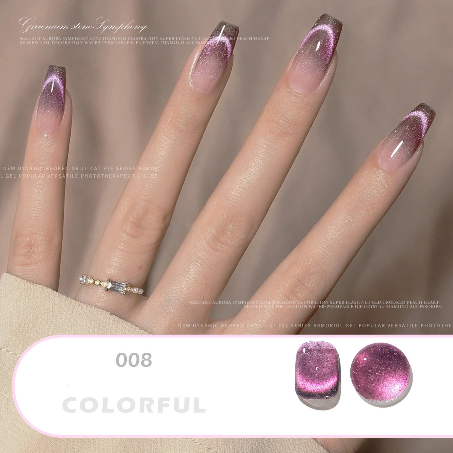 Dream Dynamic Crystal Cat Eye Whitening Phototherapie Nagellack