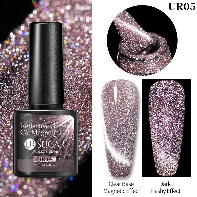 Laser Cat Eye Gel Nagellack Maniküre Crystal Diamond In The Debris Cat Eye Gel Polish