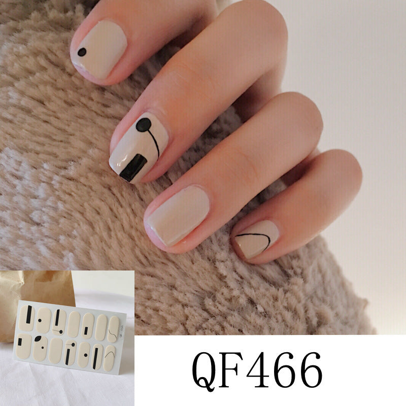 Bunte selbstklebende Nagelsticker – Modernes Design für DIY-Maniküre