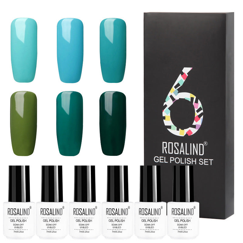 6 Farben Set Einfarbig Gel Polish Set Nagellack Geschenkbox Maniküre