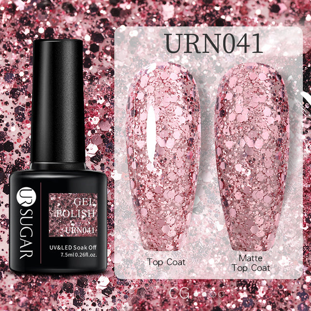 Schwarz Weiß Rot Glitter Farbe Gel Nagellack Matt