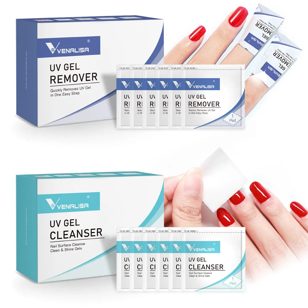 Venalisa Reinigungstücher – 20/120 Stück UV Gel Remover & Cleanser Pads