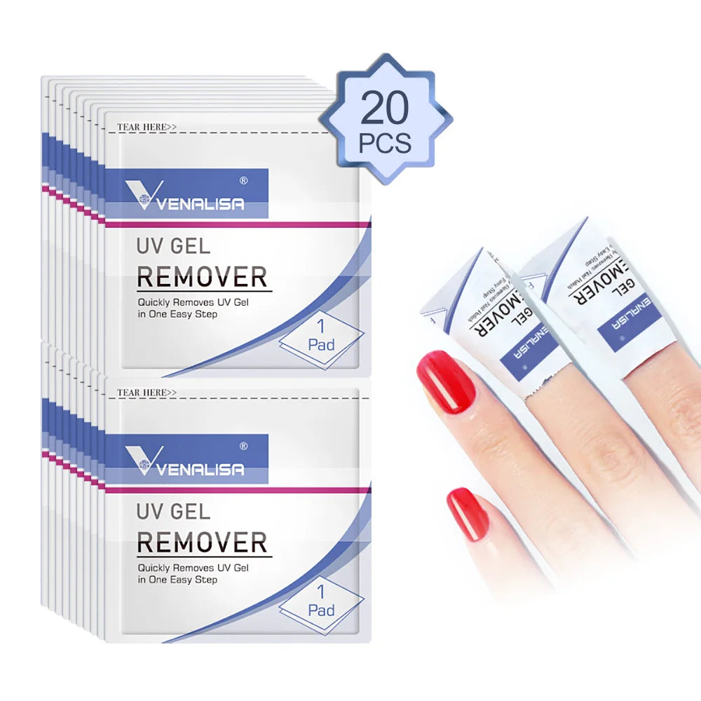 Venalisa Reinigungstücher – 20/120 Stück UV Gel Remover & Cleanser Pads