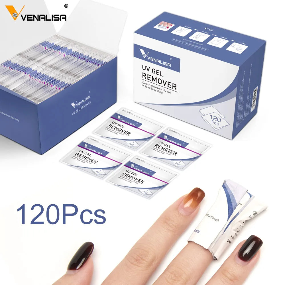 Venalisa Reinigungstücher – 20/120 Stück UV Gel Remover & Cleanser Pads