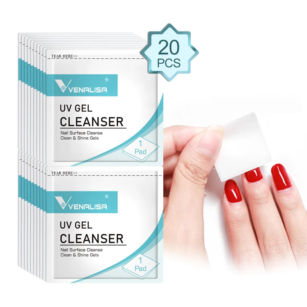 Venalisa Reinigungstücher – 20/120 Stück UV Gel Remover & Cleanser Pads