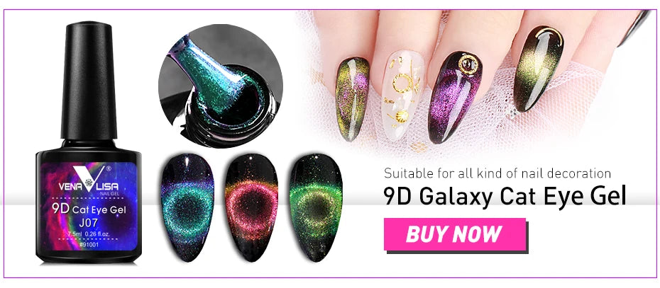 Venalisa Cat Eye Gel Set – 20x 7,5 ml – Magnetischer 9D-Effekt + Zubehör