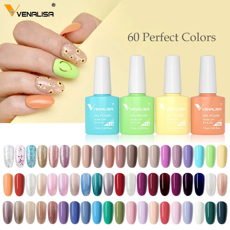 Venalisa GDCOCO Gel-Lack – 7,5 ml – Neon Sommerfarben, volle Deckkraft