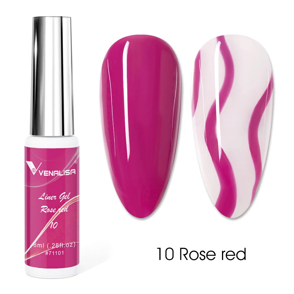 Venalisa Liner Gel 8ml – 21 Farben für Nailart & Feine Linien