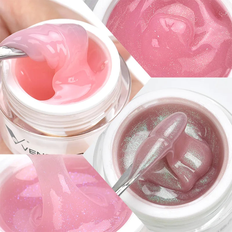 Venalisa Builder Jelly Gel – 50ml Rose Pink, Selbstglättend, UV/LED