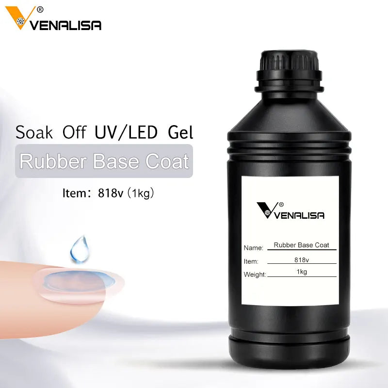 VENALISA 1KG Profi Set – Base Coat, Top Coat, Primer, Rubber Base, Matte & Non-Wipe Finish