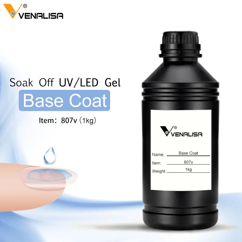 VENALISA 1KG Profi Set – Base Coat, Top Coat, Primer, Rubber Base, Matte & Non-Wipe Finish